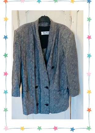 Blazer lin épaulettes vintage années 80 Max Mara, marque: Max Mara, état: Très bon état, taille: M / 38 / 10, 45,00 €, 47,95 € Protection acheteurs (Pro) incluse