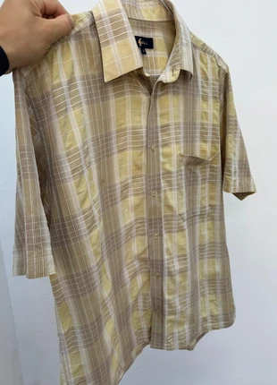 Vintage yellow gingham check pattern short sleeve shirt, brand: Vintage, condition: Good, size: M, £15.00, £16.45 includes Buyer Protection