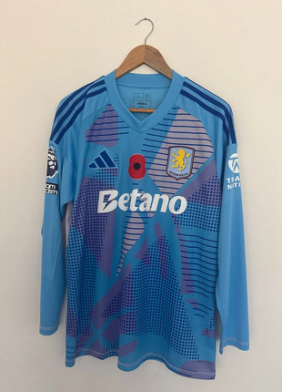 Aston Villa Blue Goalkeeper Shirt Adidas 24/25 Martinez, 23, Poppy Badge BNWT, brand: adidas, condition: New with tags, size: L, £150.00, £158.20 includes Buyer Protection