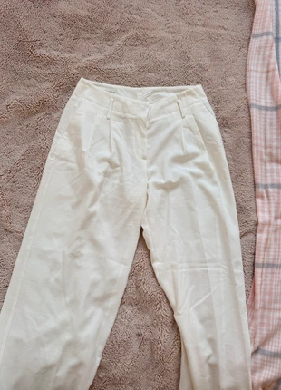 ZARA White High-Waisted Linen Blend Pants – Size M, marke: Zara, zustand: Neu, größe: M / 38 / 10, 5,00 €, 5,95 € inklusive Vinted-Käuferschutz