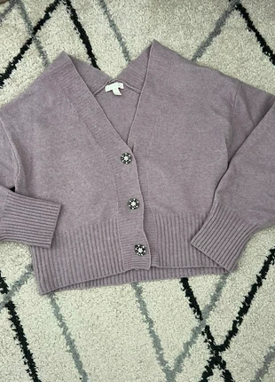 Pull cardigan Lila H&M, marca: H&M, estado: Muy bueno, tamaño: M / 38 / 10, 7,00 €, 8,05 € Protección al comprador incluida