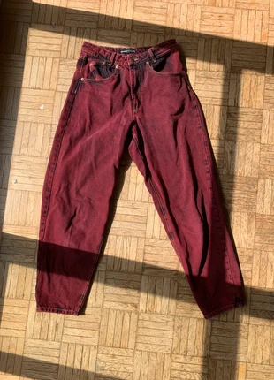 Jean Mom taille haute rouge, brand: CROOP, condition: Very good, size: S / 36 / 8, €8.00, €9.10 includes Buyer Protection