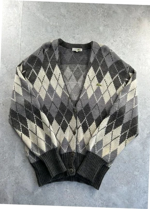 Cardigan gilet boutonné Vintage Lacoste Devanlay | Gris & Noir Taille 42 ( M ), marque: Lacoste, état: Très bon état, taille: M, 54,90 €, 58,35 € Protection acheteurs (Pro) incluse