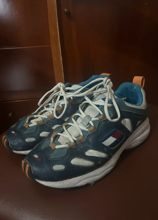 Sneakers Tommy Hilfiger Retro Heritage n.41 – Blu/Turchese con dettagli Arancioni, marca: Tommy Hilfiger, estado: Bueno, tamaño: 41, 10,00 €, 11,20 € Protección al comprador incluida