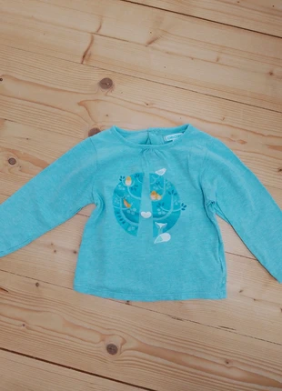 Tee-shirt manches longues, brand: Okaïdi, condizioni: Buone, taglia: 12-18 mesi / 80 cm, €1.00, €1.75 include la Protezione acquisti