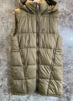 Doudoune sans manches longue kaki femme Zara taille S Chaleco acolchado Steppweste ohne Ärmel, brand: Zara, condition: Very good, size: S / 36 / 8, €22.00, €23.80 includes Buyer Protection