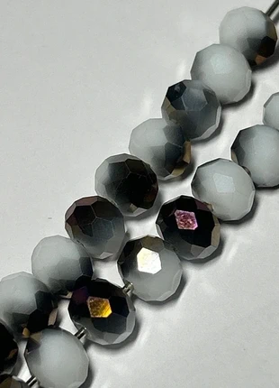 A667, Nouveau, lot de 20 perles facettées, bicolores blanc/irisé, verre autrichien 8mm, condition: New without tags, €2.20, €3.01 includes Buyer Protection Pro