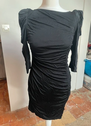 Robe noire près du corps, manche 3/4 Axara T. XS, brand: Axara, condition: Very good, size: XS / 34 / 6, €6.00, €7.00 includes Buyer Protection