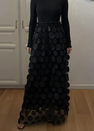 Robe longue noire gothique chic à pois 3D – Taille S, marca: Éclipse Atelier, estado: Muy bueno, tamaño: S / 36 / 8, 36,90 €, 39,45 € Protección al comprador Pro incluida