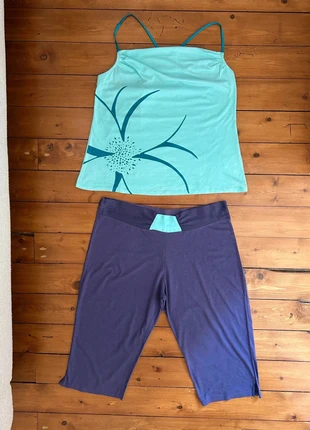 Ensemble de nuit / pyjama d'été violet et bleu turquoise Etam en coton et viscose - taille 44, marke: Etam, zustand: Sehr gut, größe: XXL / 44 / 16, 12,00 €, 13,30 € inklusive Vinted-Käuferschutz