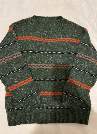 Pull fait à la main en Laine vintage - vert et orange, brand: Vintage Dressing, condition: Very good, size: M, €25.00, €26.95 includes Buyer Protection