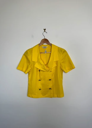 Chemisier jaune croisé vintage taille M, brand: Vintage Dressing, condition: Very good, size: M / 38 / 10, €13.00, €14.35 includes Buyer Protection