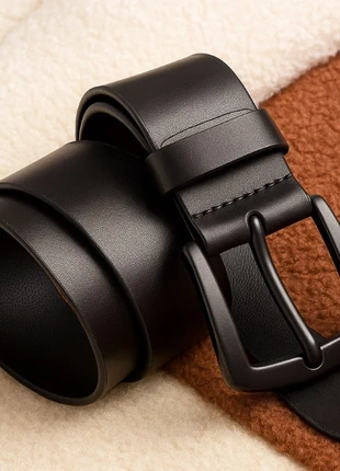 Leather belt 120 cm black classic, brand: Timeless, condition: New with tags, size: 47 in | 120 cm, £6.99, £8.04 includes Buyer Protection