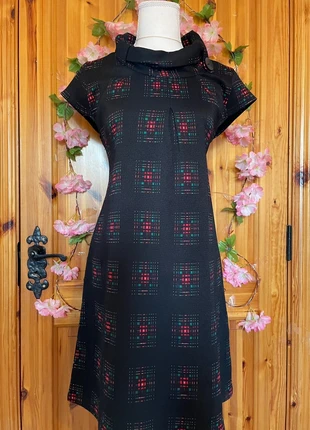 Plaid Print Midi Dress | High Neck Button Detail | Cap Sleeves | 413., brand: COQUETTE, condition: Good, size: L / 40 / 12, €20.00, €21.70 includes Buyer Protection