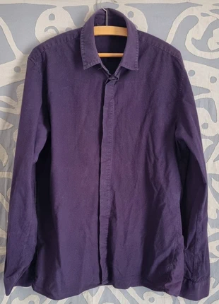 Chemise en flanelle de coton Haider Ackermann, violet, taille S, brand: Haider Ackermann, condition: Good, size: 19.5 in | 47 cm, €65.00, €68.95 includes Buyer Protection