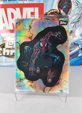 Topps refractor Chrome Marvel Comic Book Heroes spider man punk, marke: Topps, zustand: Sehr gut, 7,00 €, 8,05 € inklusive Vinted-Käuferschutz