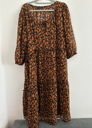 LCW Casual Midikleid – Größe 2XL – Schwarz/Braun Muster – Locker & Fließend, marke: LCW, zustand: Sehr gut, größe: XXL / 44 / 16, 4,00 €, 4,90 € inklusive Vinted-Käuferschutz