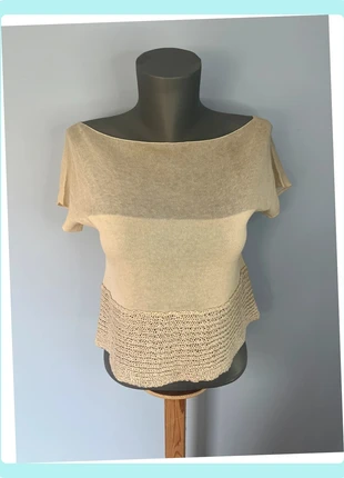 T-shirt court Sarah Pacini sable - Taille unique - Manches courtes, marque: Sarah Pacini, état: Bon état, taille: Taille unique, 33,72 €, 36,11 € Protection acheteurs incluse