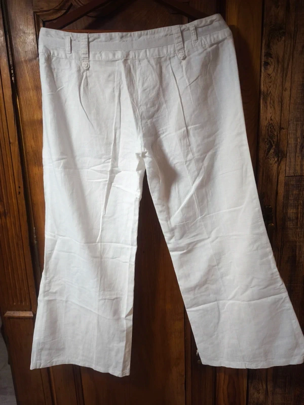 Pantalon lin blanc - photo numéro 3