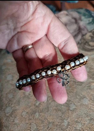 Braccialetto crochet con perline e charm, marque: Mano, état: Neuf sans étiquette, 6,50 €, 7,53 € Protection acheteurs incluse