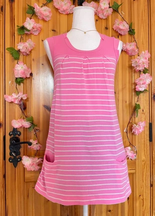 Striped Cotton Tunic Dress | Side Button Detail | Pocket Design | 489., brand: COQUETTE, condition: Good, size: XS / 34 / 6, €15.00, €16.45 includes Buyer Protection