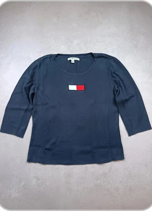 Pull col rond Tommy Hilfiger flag big logo 100% coton bleu/marine taille XL, brand: Tommy Hilfiger, condition: Very good, size: XL / 42 / 14, €17.90, €19.50 includes Buyer Protection Pro