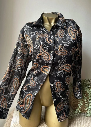 Élégante chemise noire à motif cachemire – Atelier Evène Paris – Taille S/M, brand: Atelier Evène, condition: New with tags, size: M / 38 / 10, €24.00, €25.90 includes Buyer Protection