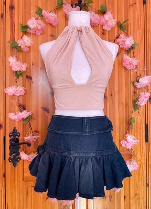 Halter Neck Crop Top | Keyhole Front | Back Tie | 429., marque: y2k, état: Très bon état, taille: L / 40 / 12, 8,00 €, 9,10 € Protection acheteurs incluse