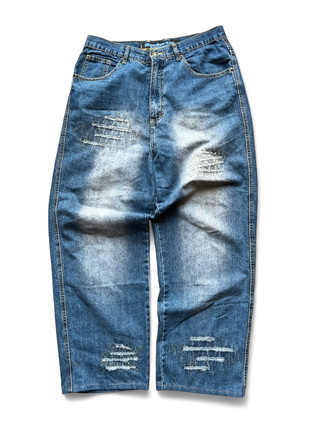 Jean baggy Black Star Line à patchs usés - taille M, marque: black star line, état: Très bon état, taille: M, 40,00 €, 42,70 € Protection acheteurs (Pro) incluse