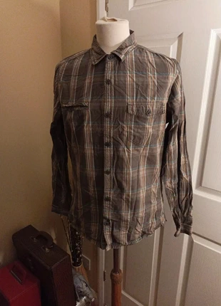 Fat Face Shirt BrownCheck Long Sleeve Button Up Size Mens Medium Pure Cotton VGC, brand: FatFace, condition: Very good, size: M, £7.50, £8.58 includes Buyer Protection