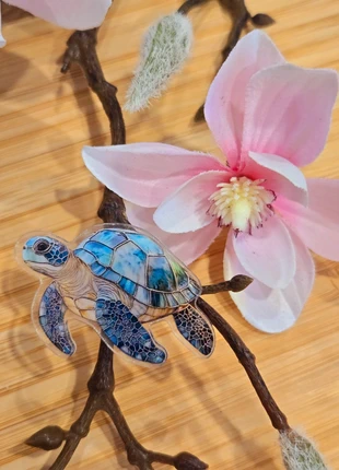 🪸 Broche Acrylique 🐚 "Tortue Marine" 🪸, marque: Artisan, état: Très bon état, 7,00 €, 8,05 € Protection acheteurs incluse