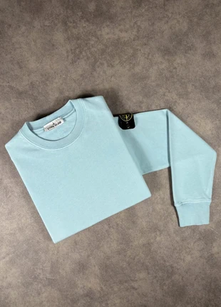 Crewneck Stone Island |Organic Fleece |Sweat-shirt ras-du-cou coupe regular Bleu Ciel Taille S, marque: Stone Island, état: Très bon état, taille: S, 129,90 €, 137,10 € Protection acheteurs incluse