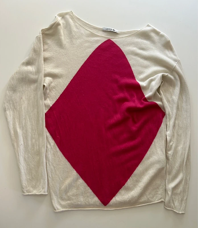 Cream Lacoste sweater