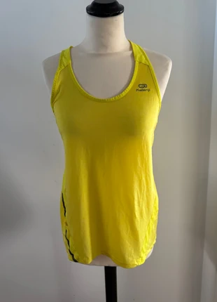 Very good yellow Kalenji sports top tanktop shirt tee fitness running activewear workout, marca: Kalenji, estado: Muito bom, tamanho: S / 36 / 8, €4.99, €5.94 inclui Proteção do Comprador