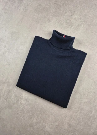 Pull Tommy Hilfiger Tailored Col Roulé en maille | Bleu Marine Foncé Logo Brodé | Taille M Hommes, brand: Tommy Hilfiger Tailored, condition: Very good, size: M, €35.00, €37.45 includes Buyer Protection Pro