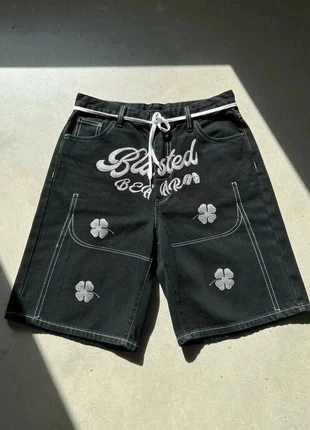 Short Noir Oversize Brodé – Streetwear / Y2K / Vintage / Casual, brand: Lunevia, condition: Very good, size: M, €28.90, €31.05 includes Buyer Protection