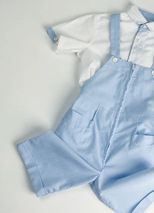 Ensemble chemisette & salopette short 🧺 Vintage 80-90s, brand: Vintage Dressing, condition: New without tags, size: 4 years / 104 cm, €18.00, €19.60 includes Buyer Protection Pro