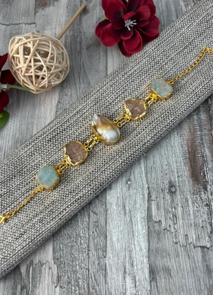 Superbe bracelet multi pierres et perles baroque . Tout en finesse, staat: Heel goed, € 23,00, € 24,85 inclusief Kopersbescherming Pro