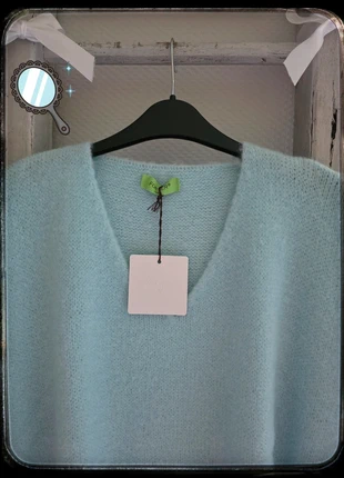 Pull poncho ou oversize Bleu ciel, Taille Unique 36/48, marca: boutique italienne, estado: Nuevo con etiquetas, tamaño: Talla única, 33,00 €, 35,35 € Protección al comprador Pro incluida