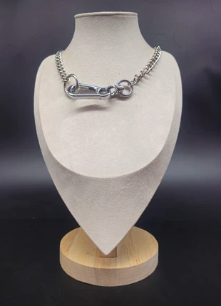 Chunky Alloy Silver Chain Necklace with Carabiner Detail, brand: Alternative, condition: New without tags, £8.00, £9.10 includes Buyer Protection Pro