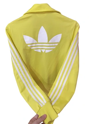 Big Trefoil Logo Adidas Vintage Track Jacket – Yellow with White Stripes & Back Logo – Size S, marca: adidas, estado: Nuevo sin etiquetas, tamaño: S / 36 / 8, 36,99 €, 39,54 € Protección al comprador incluida