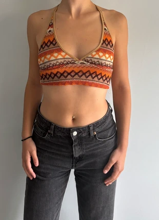 Top crochet Shein multicolor, merk: Shein, staat: Nieuw zonder prijskaartje, maat: S / 36 / 8, € 5,00, € 5,95 inclusief Kopersbescherming