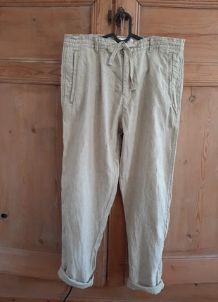 Pantalon Zara taille 42 ajustable lin vert pâle, marque: Zara, état: Très bon état, taille: W32 | FR 42, 8,00 €, 9,10 € Protection acheteurs incluse