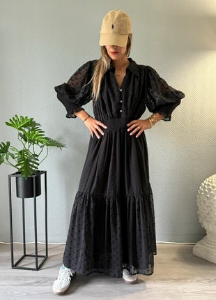 Robe longue noire Zara, marque: Zara, état: Très bon état, taille: S / 36 / 8, 24,00 €, 25,90 € Protection acheteurs incluse