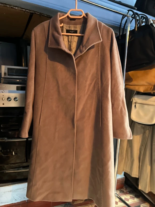 Long manteau marron clair