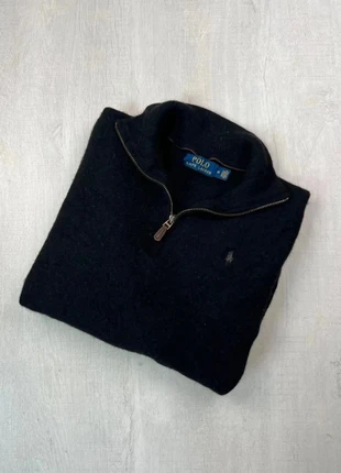 Pull half zip Ralph Lauren noir laine logo noir brodé M femme old money, marque: Ralph Lauren, état: Bon état, taille: M / 38 / 10, 50,00 €, 53,20 € Protection acheteurs (Pro) incluse