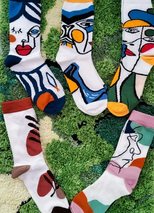 Lot de 5 paires de chaussettes style art abstrait. Neuf., état: Neuf avec étiquette, taille: M | 39–42, 7,80 €, 8,89 € Protection acheteurs incluse