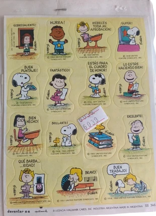 Pegatinas stickers vintage Snoopy., marca: Hallmark, estado: Novo com etiquetas, €6.00, €7.00 inclui Proteção do Comprador