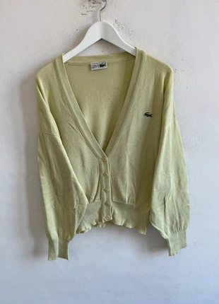 Cardigan Lacoste Vintage Menthe/Jaune Made In FRANCE 🇫🇷, marca: Lacoste, estado: Muy bueno, tamaño: XL / 42 / 14, 29,00 €, 31,15 € Protección al comprador Pro incluida