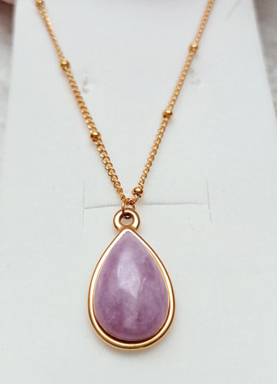 Collier pendentif plaqué or et pierre naturelle, marque: plaque or, état: Très bon état, 14,00 €, 15,40 € Protection acheteurs incluse